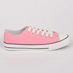 Baskets, Sneakers|STREET LIFE Baskets Femme En Toile Rose