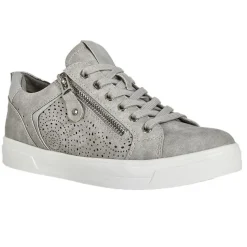 Chaussures Confort|SCALINA Baskets Femme Gris A Fermeture Eclair