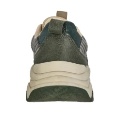 Baskets, Sneakers|STREET LIFE Baskets Femme Gris Et Vert Style Dad Shoes