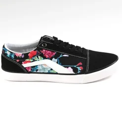 Baskets, Sneakers|STREET LIFE Baskets Femme Noir A Fleurs