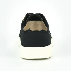 Baskets, Sneakers|STREET LIFE Baskets Femme Noir Et Dore