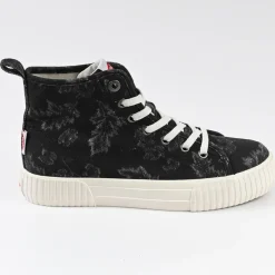 Baskets, Sneakers|LEE COOPER Baskets Femme Noir Imprime Fleuri