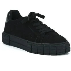 Baskets, Sneakers|STREET LIFE Baskets Femme Noir Unicolore