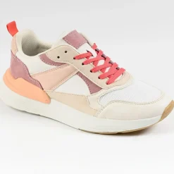 Baskets, Sneakers|STREET LIFE Baskets Femme Rose Et Blanc