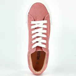 Baskets, Sneakers|STREET LIFE Baskets Femme Rose Velours Cotele