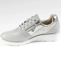 Chaussures Confort|SCALINA Baskets Femme Argente