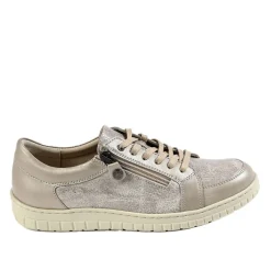 Chaussures Confort|SCALINA Baskets Femme Beige