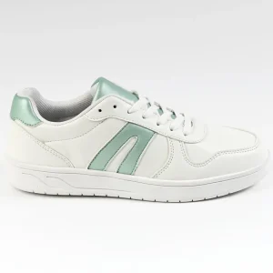Baskets, Sneakers|STREET LIFE Baskets Femme Blanc/Vert