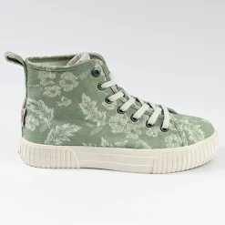 Baskets, Sneakers|LEE COOPER Baskets Femme Vert Imprime Fleuri