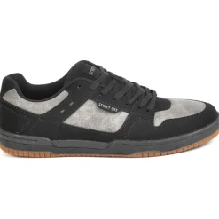 Baskets, Sneakers|STREET LIFE Baskets Homme Aspect Velours Noir