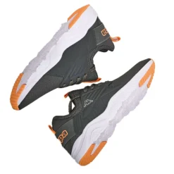 Baskets, Sneakers|KAPPA Baskets Homme Gris Et Orange San Puerto
