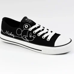 Baskets, Sneakers|MICKEY Baskets Femme En Toile Noire