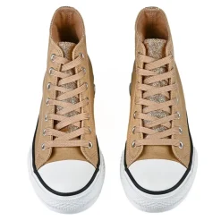 Baskets, Sneakers|STREET LIFE Baskets Montantes Femme Beige A Paillettes