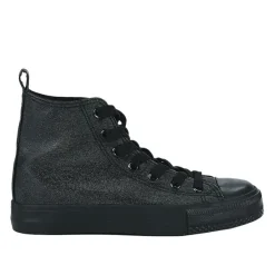 Baskets, Sneakers|STREET LIFE Baskets Montantes Femme En Toile Noire