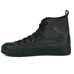 Baskets, Sneakers|STREET LIFE Baskets Montantes Femme En Toile Noire