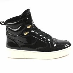 Baskets, Sneakers|STREET LIFE Baskets Montantes Femme Vernis Noir