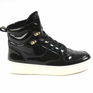 Baskets, Sneakers|STREET LIFE Baskets Montantes Femme Vernis Noir