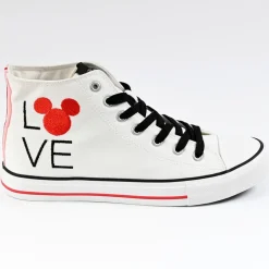 Baskets, Sneakers|MICKEY Baskets Montantes Femme Blanc