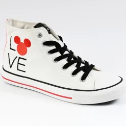 Baskets, Sneakers|MICKEY Baskets Montantes Femme Blanc