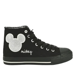Baskets, Sneakers|MICKEY Baskets Montantes Femme Noir