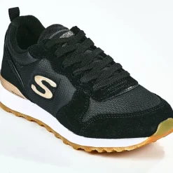 Baskets, Sneakers|SKECHERS Baskets Sneakers Femme Noir Retros Og 85 Goldn Gurl Black