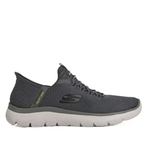 Baskets, Sneakers|SKECHERS Baskets Sneakers Homme Gris Hands Free Slip-Ins Summits