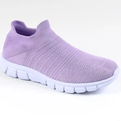 Baskets, Sneakers|STREET LIFE Baskets Ultra Legeres Femme Violet Elastique