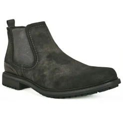 Boots, Bottines|FORTUNATO Boots Chelsea Homme Noir Avec Elastiques