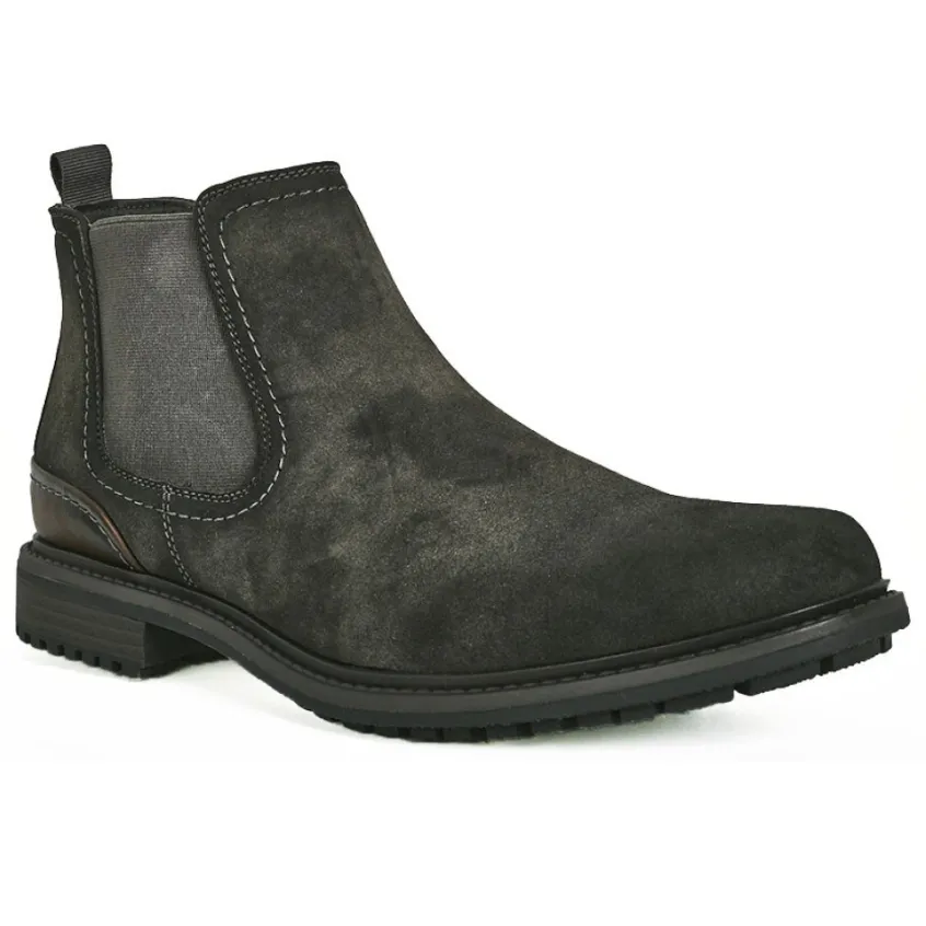 Boots, Bottines|FORTUNATO Boots Chelsea Homme Noir Avec Elastiques