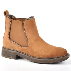 Boots, Bottines|VICE VERSA Boots Femme Avec Elastiques Marron