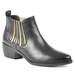 Boots, Bottines|VICE VERSA Boots Femme Avec Elastiques Noir