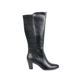 Bottes, Cuissardes|VICE VERSA Bottes A Talons Bi-Matieres Noir