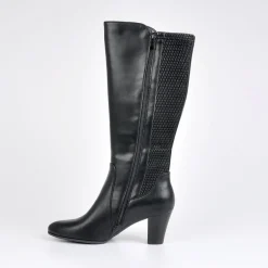 Bottes, Cuissardes|VICE VERSA Bottes A Talons Bi-Matieres Noir