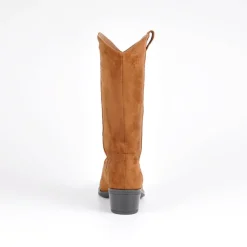 Bottes, Cuissardes|VICE VERSA Bottes A Talons Style Western Camel