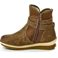 Chaussures Confort|SCALINA Bottes Compensees Femme Beige