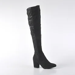 Bottes, Cuissardes|VICE VERSA Bottes Cuissardes Avec Effet Reptile Noir