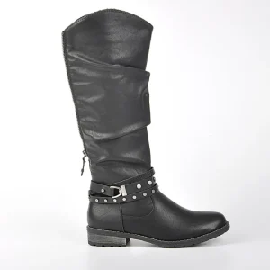 Chaussures Confort|RELIFE Bottes Plates Femme Confort Noir