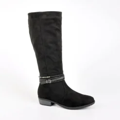Chaussures Confort|SCALINA Bottes Plates Noir