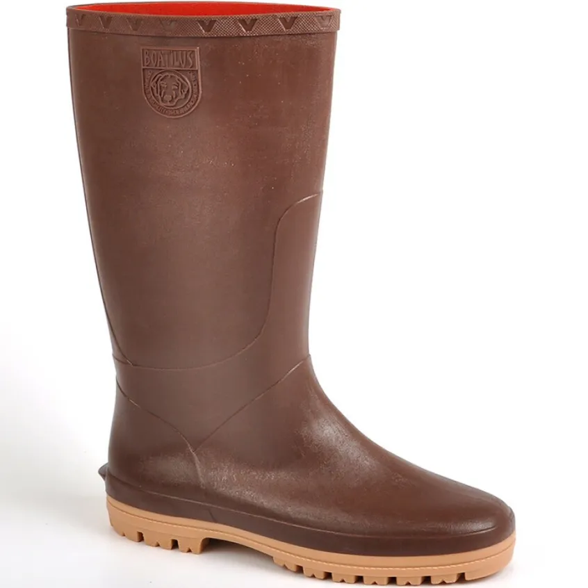 Bottes De Pluie|BOATILUS Bottes Pluie Homme Marron