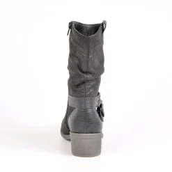 Boots, Bottines|VICE VERSA Bottines A Talons Avec Boucles Metalliques Noir