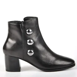 Boots, Bottines|TIPO ALTO Bottines A Talons Avec Boutons Fantaisies Noir