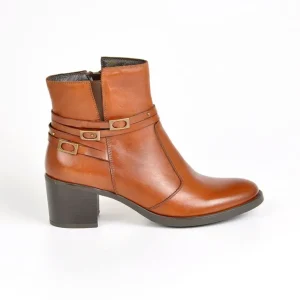 Boots, Bottines|TIPO ALTO Bottines A Talons Avec Boucles Metalliques Marron