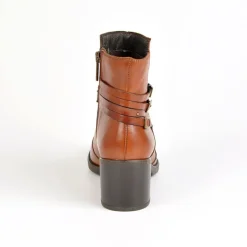 Boots, Bottines|TIPO ALTO Bottines A Talons Avec Boucles Metalliques Marron