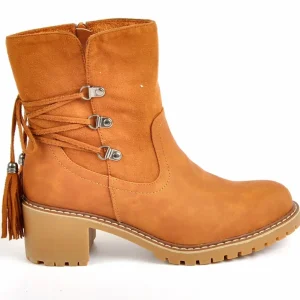 Boots, Bottines|OUTSHOES Bottines A Talons Avec Pampilles Marron