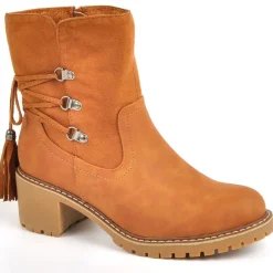 Boots, Bottines|OUTSHOES Bottines A Talons Avec Pampilles Marron