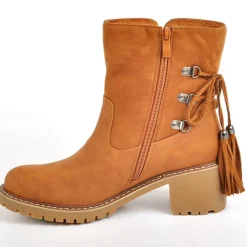 Boots, Bottines|OUTSHOES Bottines A Talons Avec Pampilles Marron