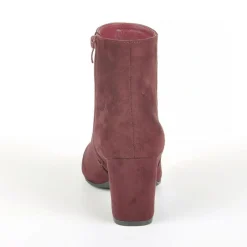Boots, Bottines|VICE VERSA Bottines A Talons Avec Petits Clous Bordeaux