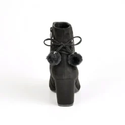 Boots, Bottines|VICE VERSA Bottines A Talons Avec Pompons Noir