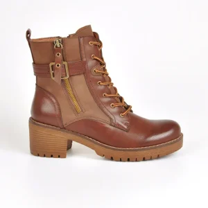 Boots, Bottines|VICE VERSA Bottines A Talons Avec Zip Decoratif Marron