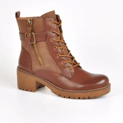 Boots, Bottines|VICE VERSA Bottines A Talons Avec Zip Decoratif Marron
